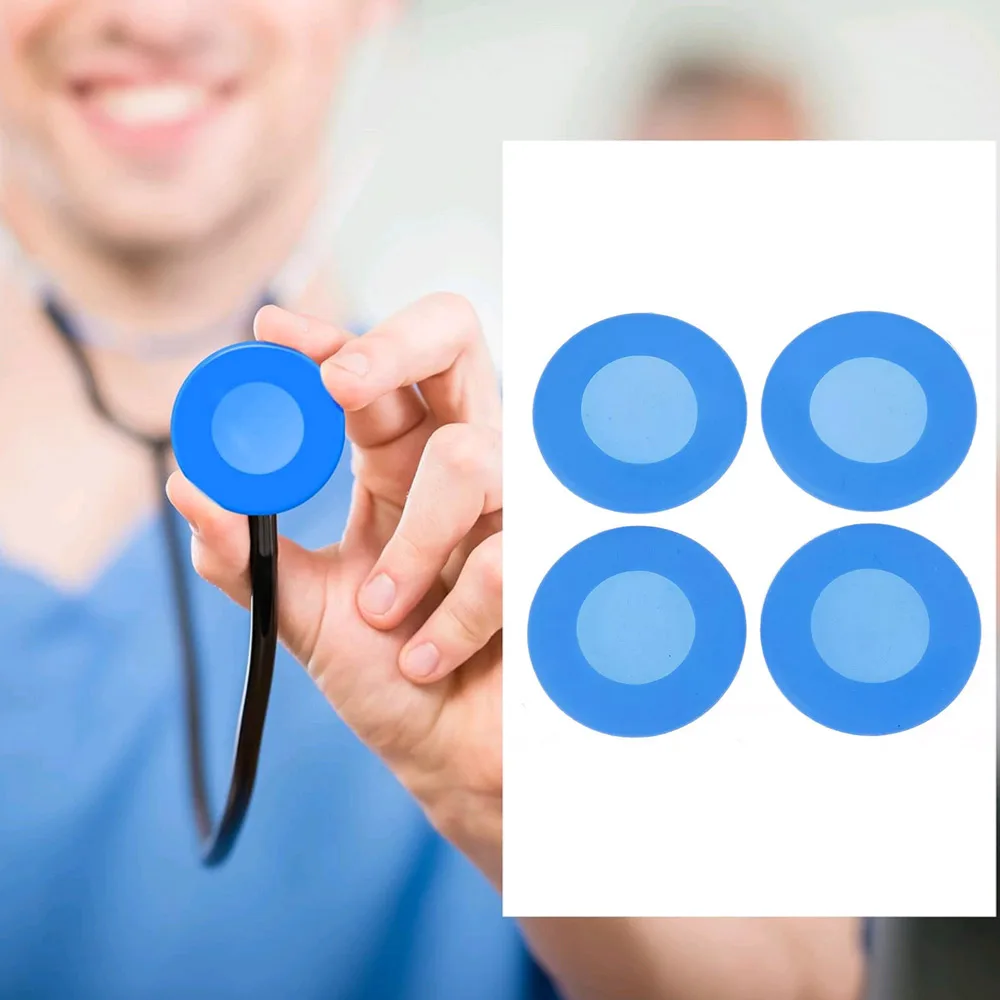 4Pcs Disposable Silicone Stethoscope Cover Head Diaphragm Protector Replacement Part Accessories Silicone Stethoscope Cover Head