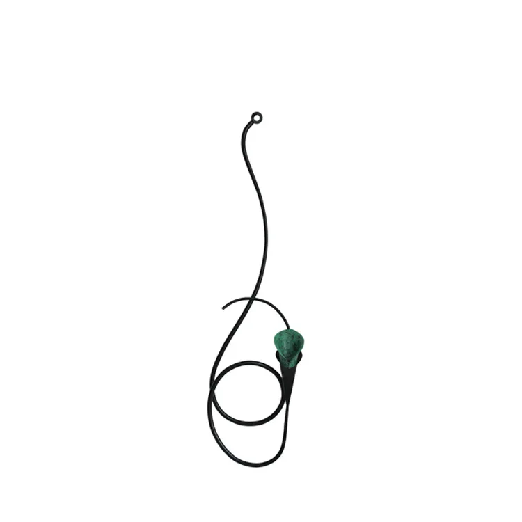 Modern simple calla lily wrought iron wall hanging art candlestick ornament Chinese ancient style candlestick
