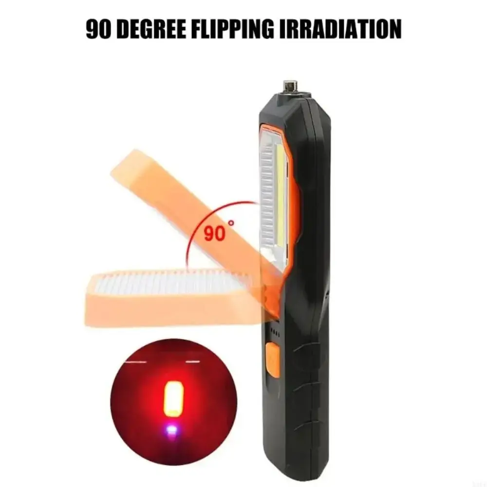 

COB Compact Work Light Plastic Hook Design Easy To Carry Car Garage Mechanic Lamp Bright Lightweight Warning Torch Camping