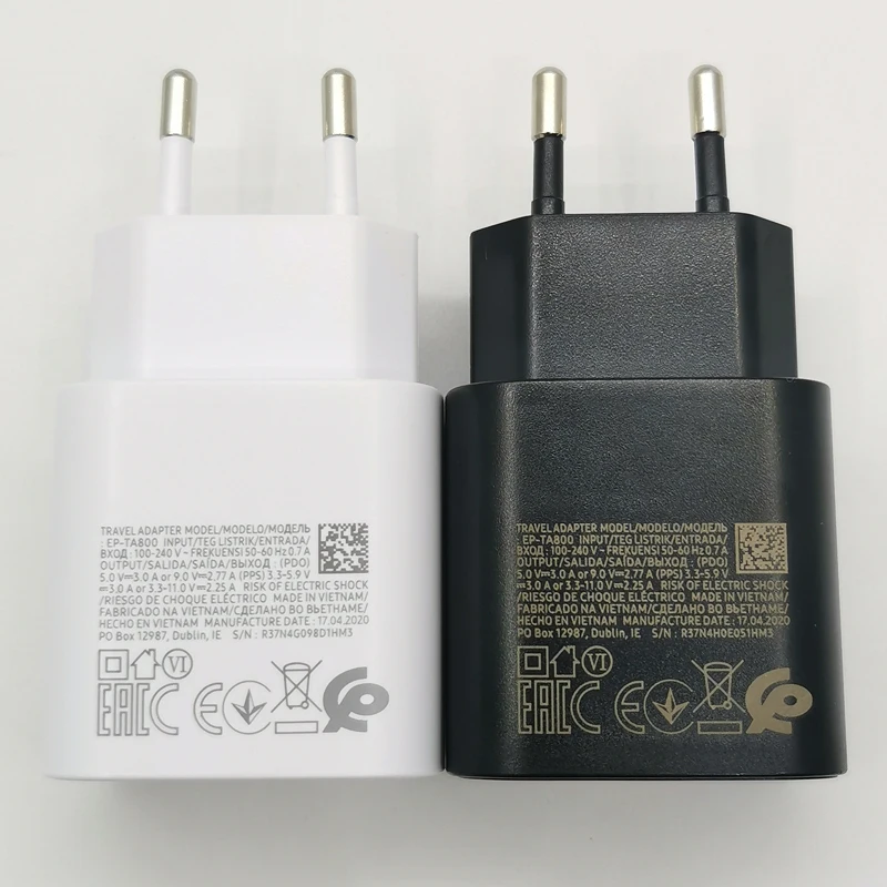 25W Super Fast Charger EU US Plug PD Fast Charge Adapter For Galaxy Z Flip Fold 6 5 4 3 S20 S21 S22 S23 S24 Note 20 Ultra 10 A55