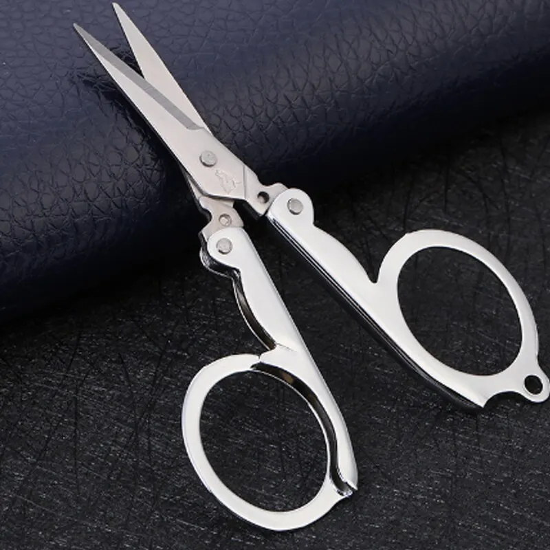 Folding Pocket Scissors Multifunctional Stainless Steel Folding Small Scissors Household Mini Thread Cutting Nail Tools Stainles