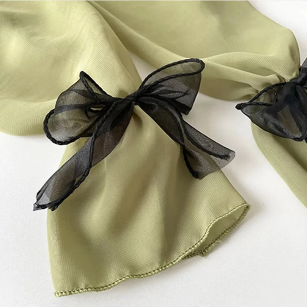 Fashion UV Protection Sun Protection Sleeves Breathable Sports Sunscreen Bowknot Sleeves Ice Silk Arm Sleeve Driving Cycling