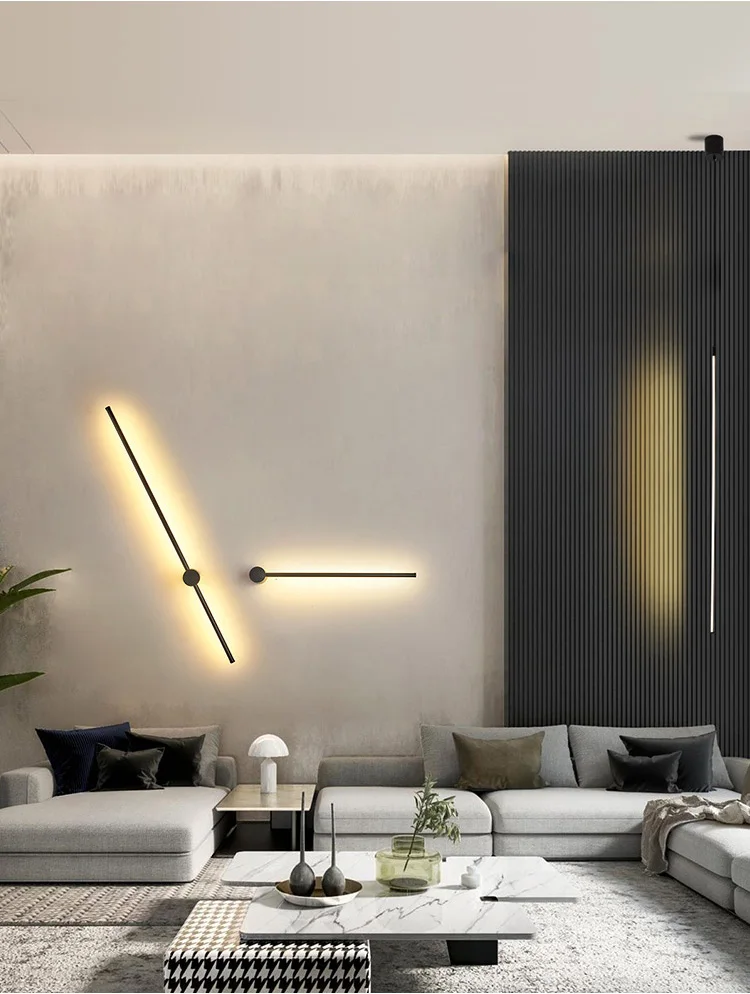Modern LED Longer Pendant Lights Home Decor Hanging Lamp Dining Room Bedroom Bath Bedside Background Chandeliers Fixtures