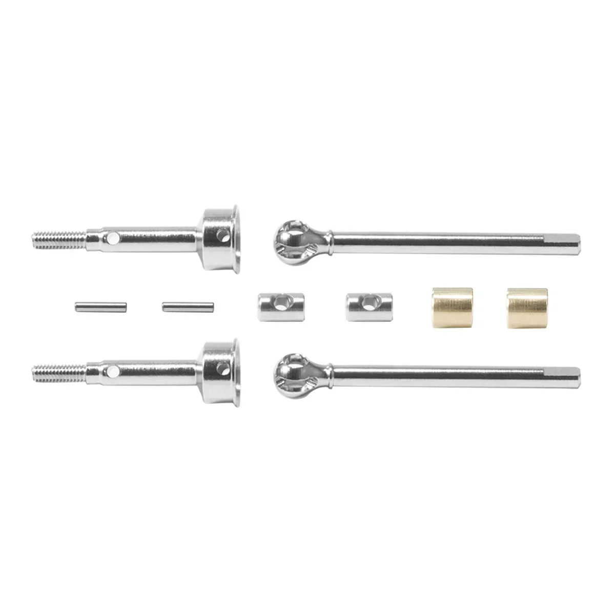 1 Set Hardened Steel Driveshaft 5mm Extended +2mm Thread Front Rear Axle Shafts for 1/18 RC Crawler TRX4M Upgrade Parts