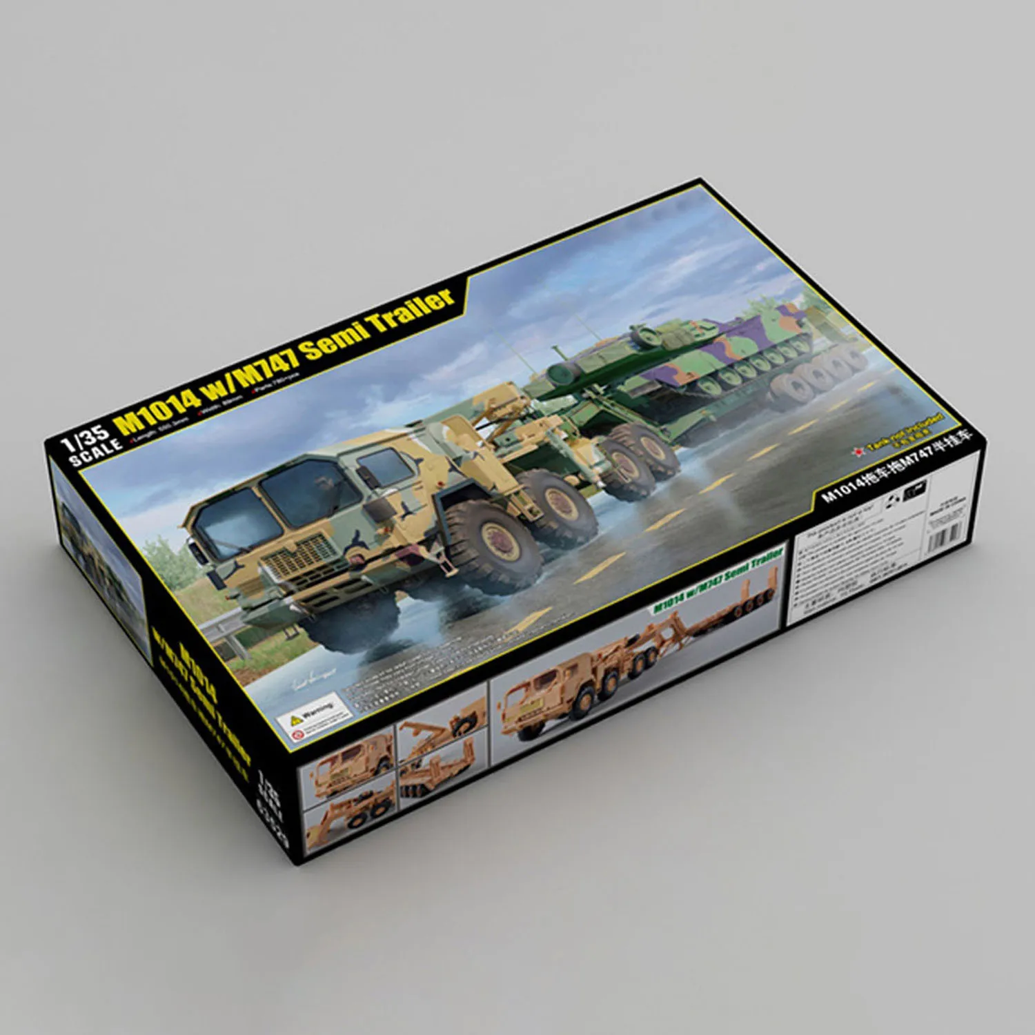 Trumpeter 1/35 Scale I Love Kit M1014 w/M747 Semi Trailer Military Tractor Truck Static Display Model Building Kits Toy Hobby