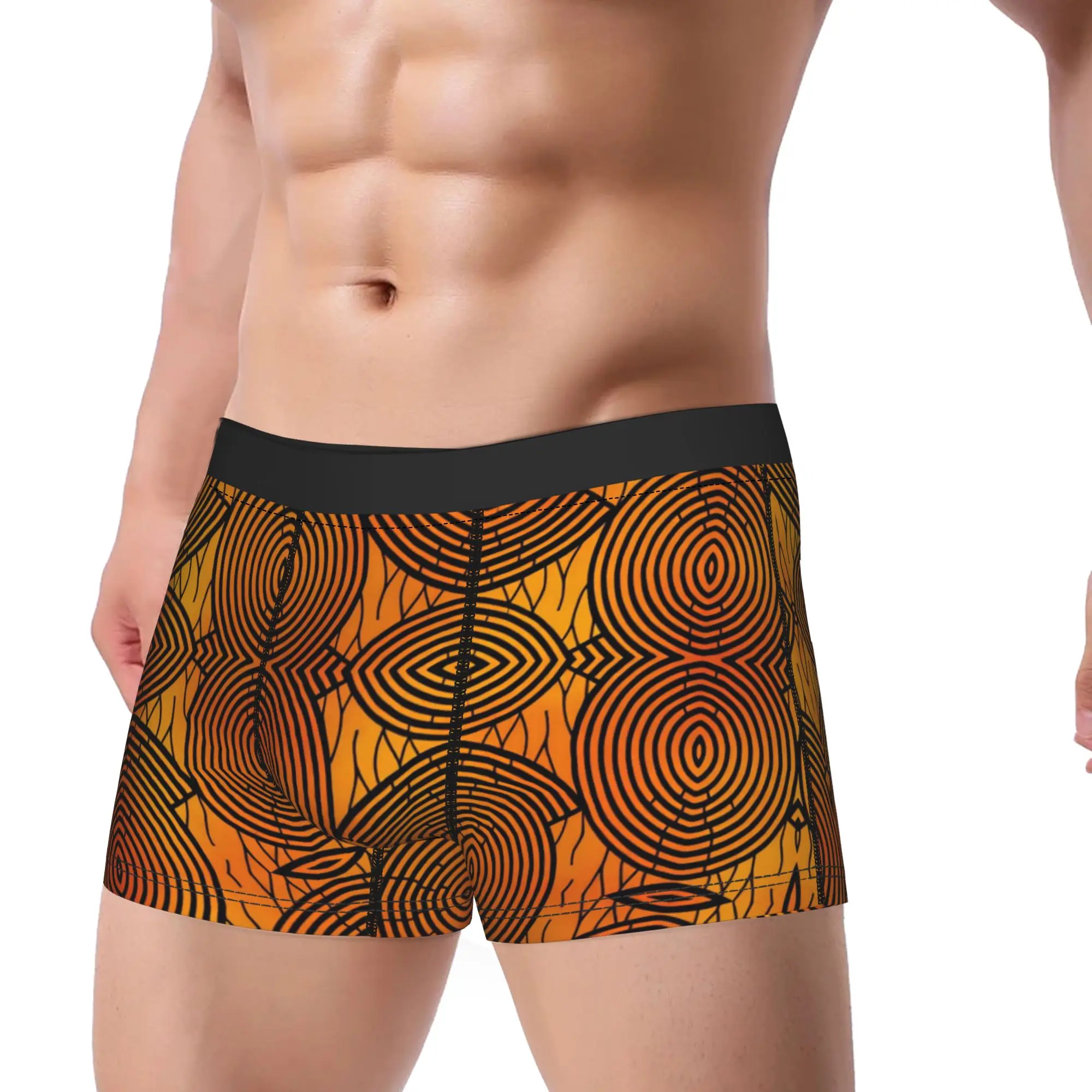 African Tribal Patterns Trunk  Pouch Underwear Quality Printed Shorts Briefs Funny Male Underpants Big Size