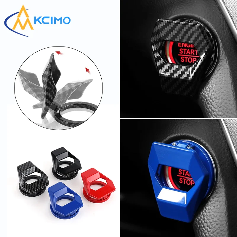 Zinc Alloy Car Engine Start Stop Button Cover, Decorative Sticky Push Button Cap, Auto Interior Styling Accessories
