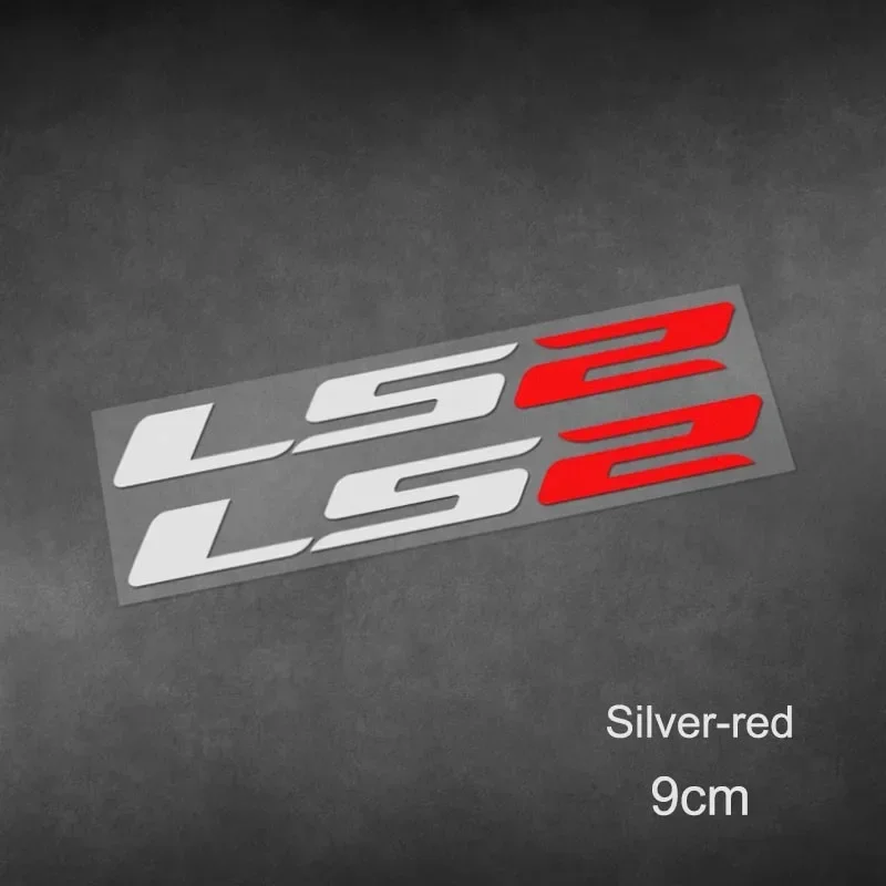 LS2 Sport Logo Vinyl Decals 2PCS Waterproof UV Resistant Stickers for Motorcycle Full Face Helmet Scooter Mod Decor