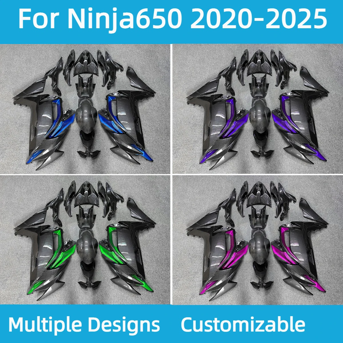 

For Kawasaki Ninja650 2020-2025 ABS Fairings Ninja 650 20-25 Motorcycle Accessories Injection Fairing Set Cover Parts Kit