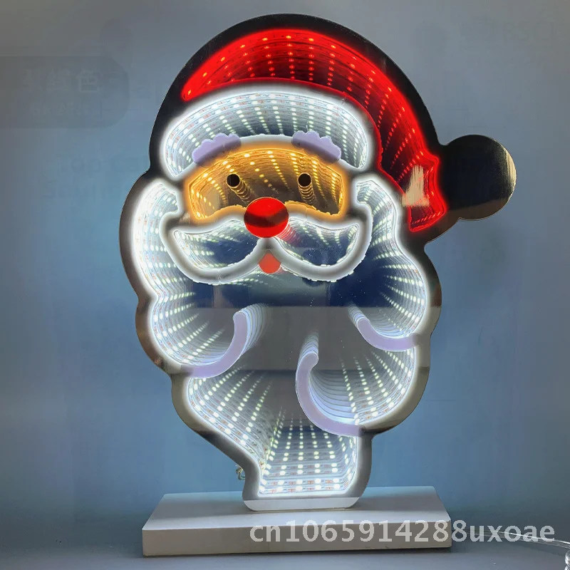 

LED Acrylic Abyss Tunnel Light Thousand Layer Mirror Christmas Atmosphere Decorative Light Creative Gift for Festive Decor