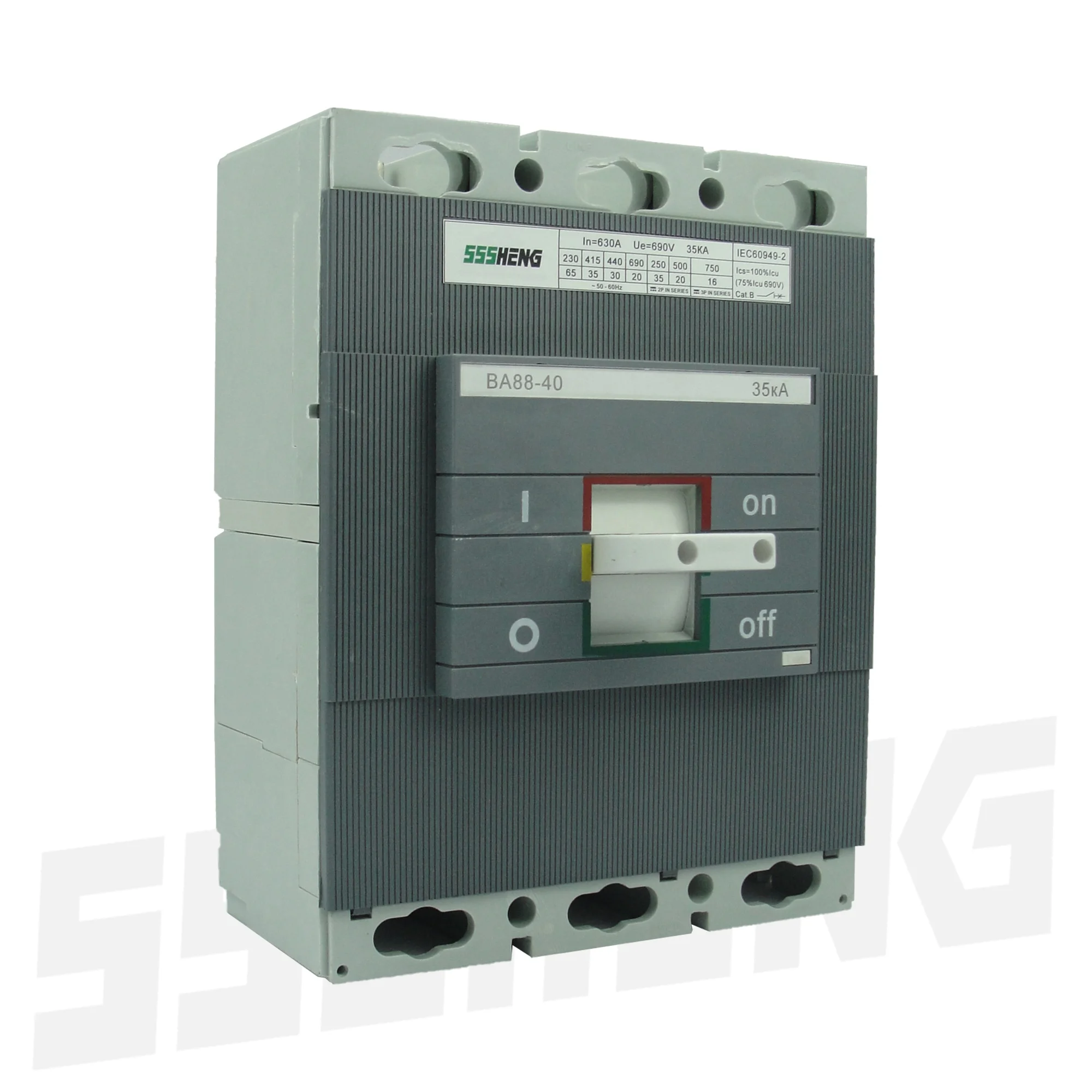 SSSHENG Electric BA88 Series VA88-40 MCCB BA88-40 3P Automatic Switch 400A-800A Circuit Breaker