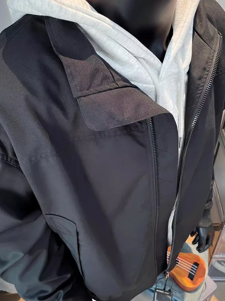 

Retro American Sle Men's Spring Autumn Jaet Outdoor Waterproof Soft ell Windbreaker Loose Fit Polyester Nylon Com...