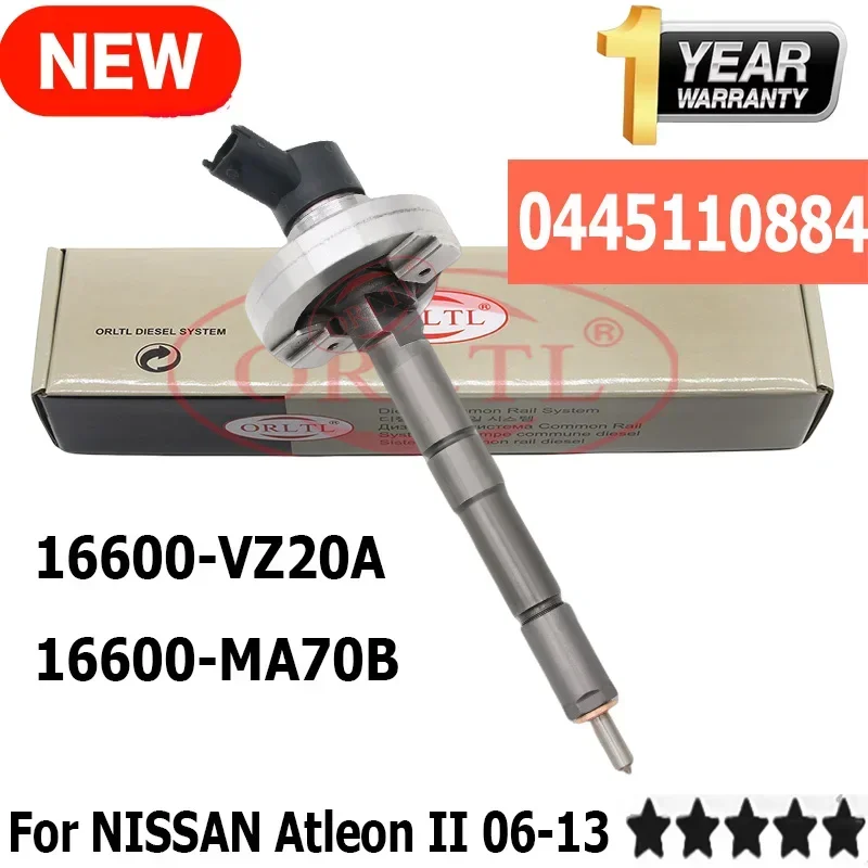 

0445110884 NEW High Quality Injector 16600-VZ20A 16600-MA70B 0 445 110 884 for BOSCH Nissan Atleon II 06-13 16600VZ20A