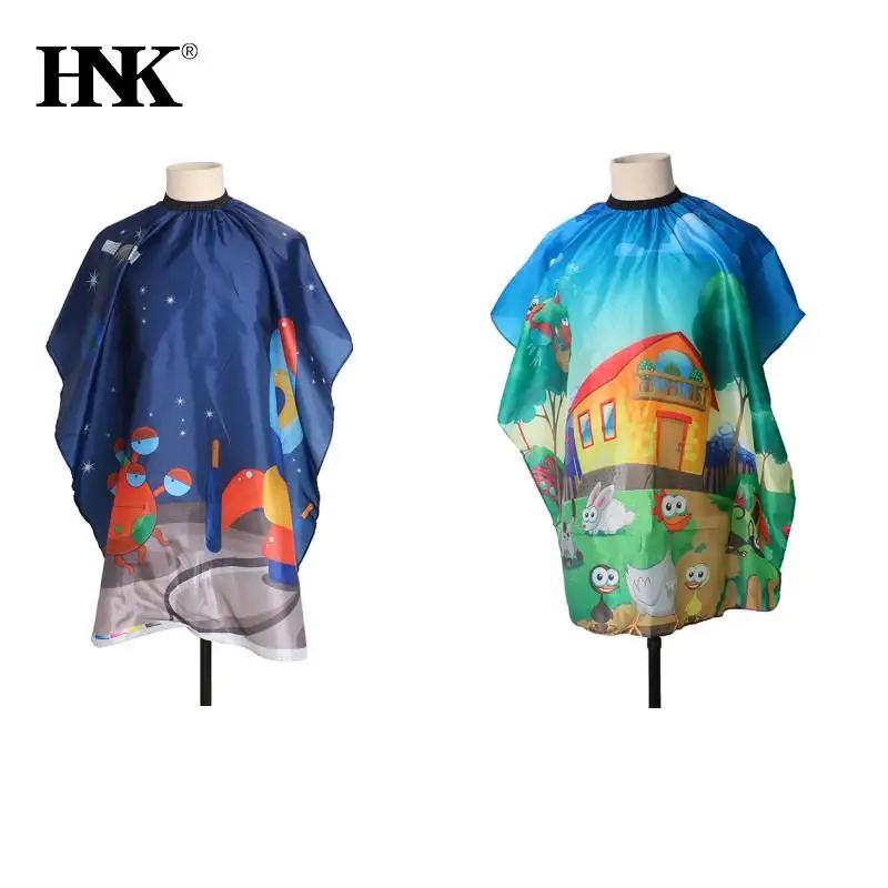 Salon Kids Hairdressing Cape Hairdresser Cartoon Pattern Haircut Styling Gown Barber Shop Household Child Hair Cut Cape Apron