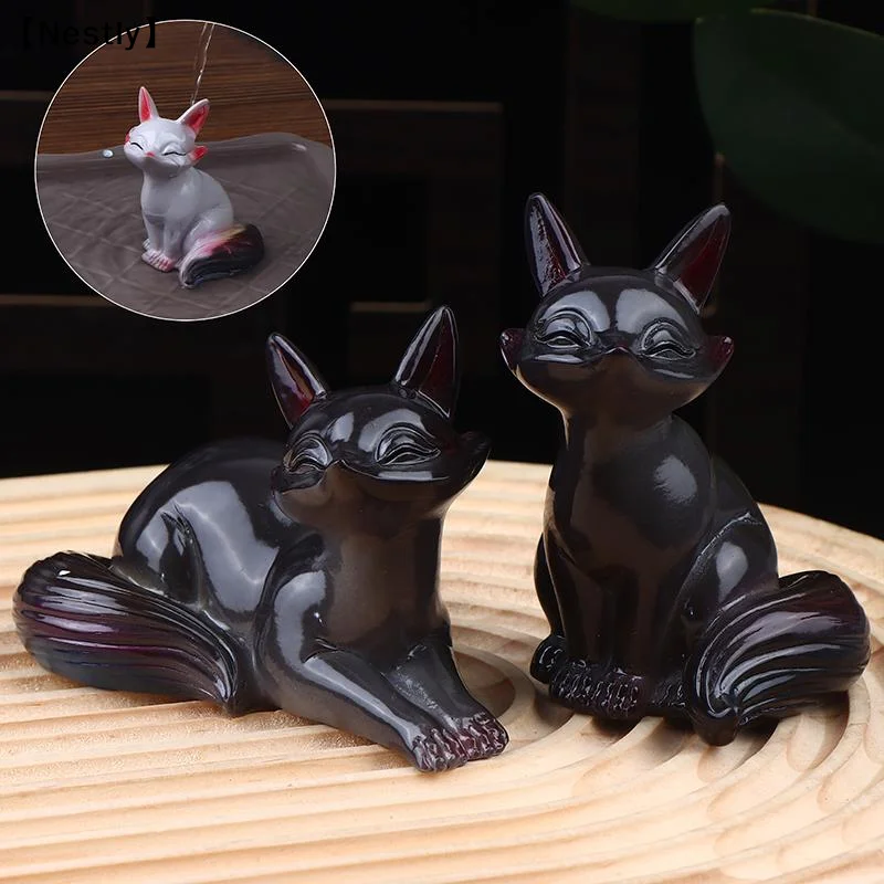 Cute Color-Changing Tea Pet Ornament Creative Tea Ceremony Accessories Home Desktop Small Figurines Decoration〔Nest〕