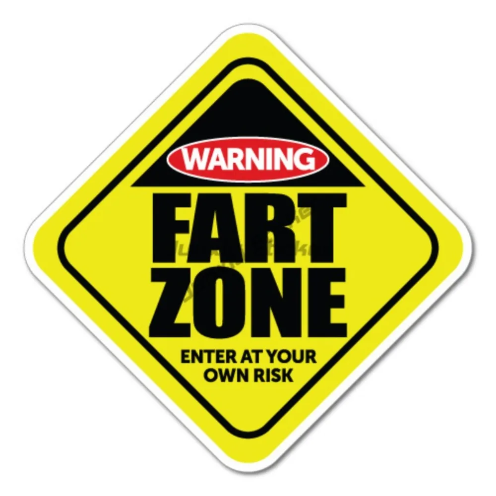 

Warning Fart Zone Sticker Funny Car Stickers Novelty Decals Bumper Anti Scratch Exterior Decal Custom Decals Adventure