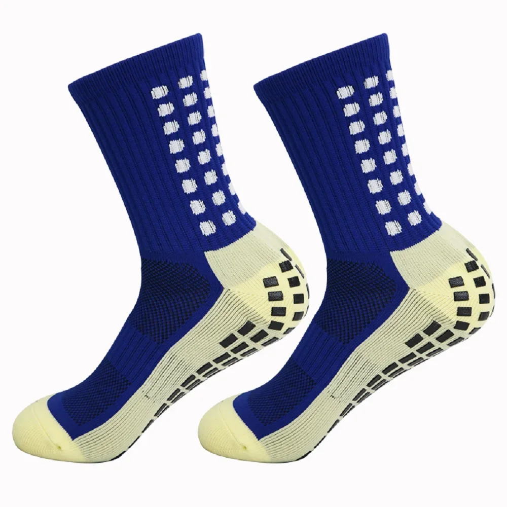 1 Pair Men\'s Soccer Socks Anti Slip Non Slip Grip Pads for Football Basketball Sports Grip Socks