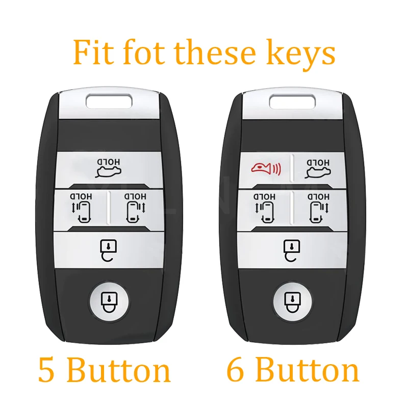 5 6 Button Shell Fob For KIA Sedona 2020 Sorento Grand Carnival 2015 2016 2017 2018 2019 Holder Smart Remote Car Key Case Cover