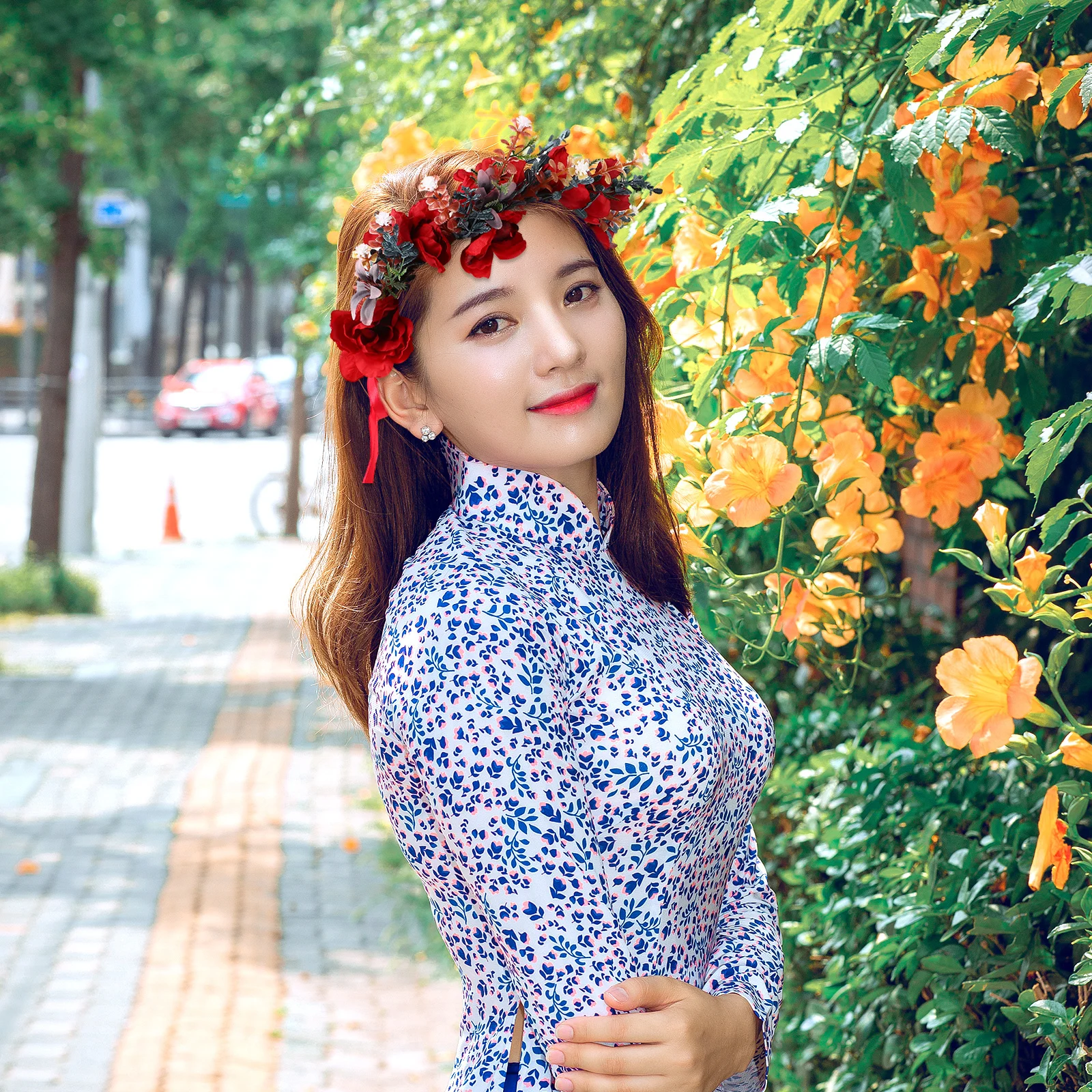 عيد الميلاد جارلاند هيرباند الأزهار إكليل عقال محاكاة زهرة تاج حفلة خوذة عيد الميلاد إكسسوارات الشعر هدايا النساء