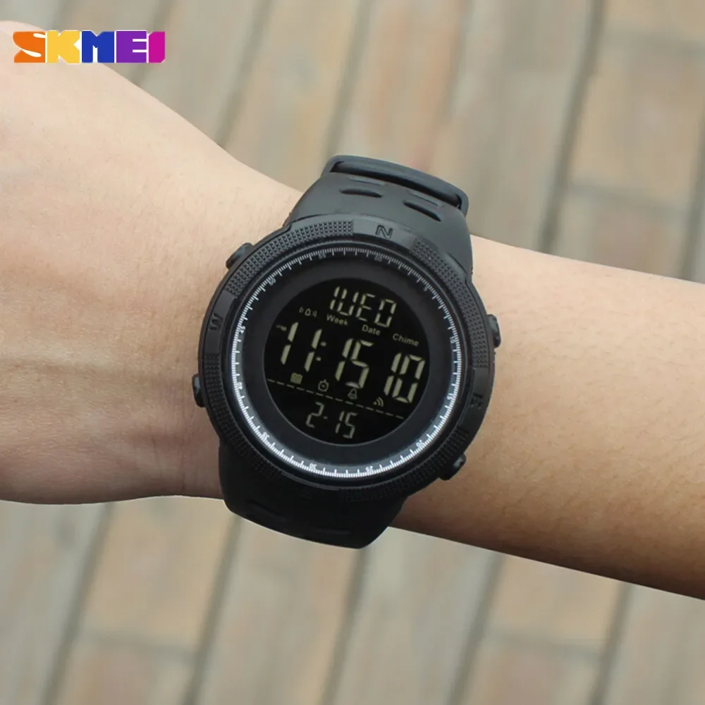 SKMEI 1251 Mens Wristwatches Countdown Military Digital Watch for Men Waterproof Sports Electronic Date Clock 1560 reloj hombre