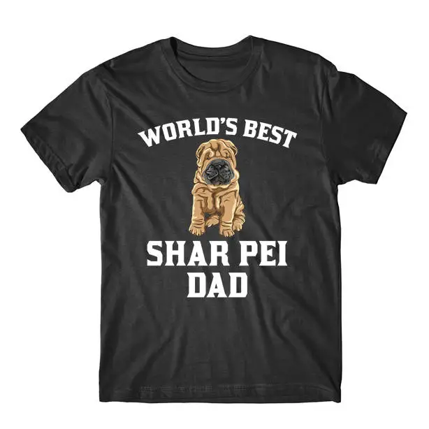 Shar Pei T Shirt World'S Best Dad Dog Owner By Really Awesome