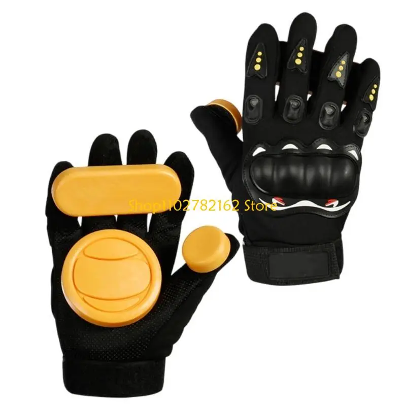 547B Outdoor Sliding Gloves Skate Downhill Skateboard Gloves Longboards Slider Skateboard Turn Gloves With Slider