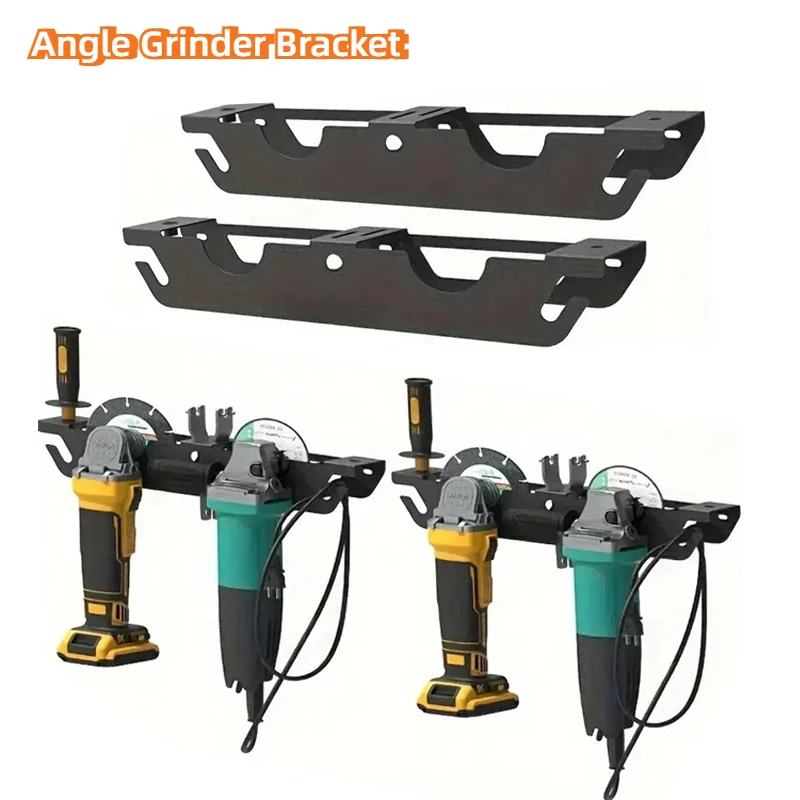 Angle Grinder Storage Rack Space-Saving Grinder Stand with Cord Hanger Angle Grinder Rack Sturdy Polisher Holder for Workshop