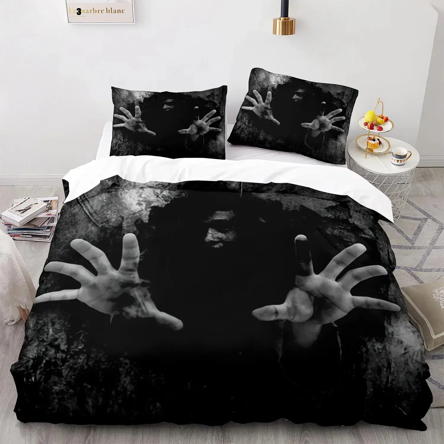 The Living Dead Bedding Set Single Twin Full Queen King Size Zombie Bed Set Aldult Kid Bedroom Duvetcover Sets 3D Anime 016