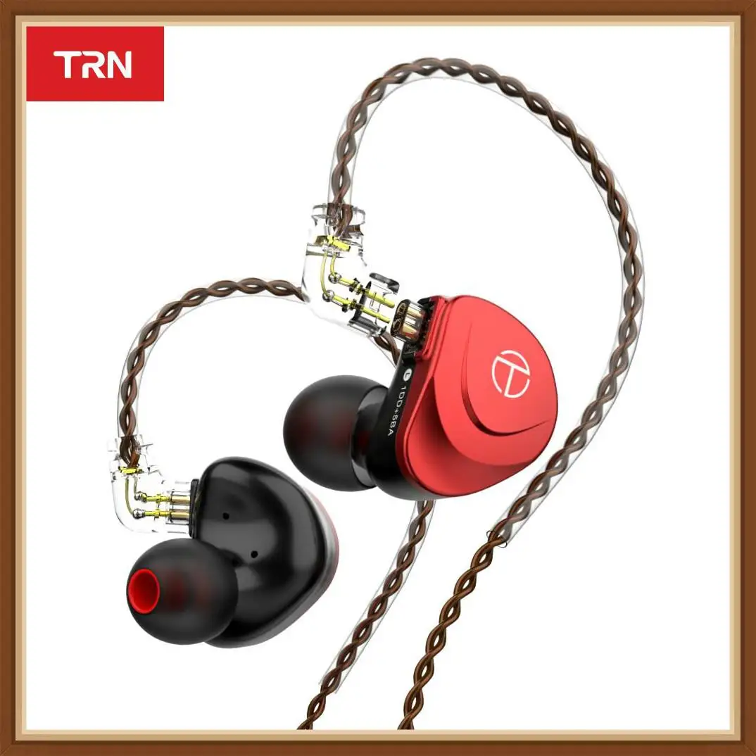 

TRN V90S OCC Pure Copper Cable 5BA+1DD Metal Headset Hybrid Hifi Music Audiophile Earbuds Monitor Noise Cancelling Earphones