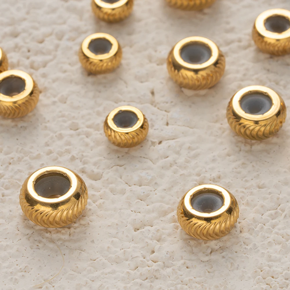 

5 шт./лот, регулируемые нескользящие силиконовые пробки из нержавеющей стали, бусины-разделители для DIY браслета, ожерелья, аксессуары для изготовления ювелирных изделий