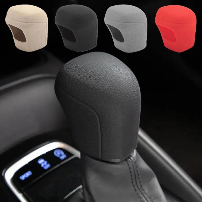 Car Accessories Silicone Gear Shift Knob Cover Non-Slip Grip Handle Protective Gear Shift Covers Automatic Manual Interior Part