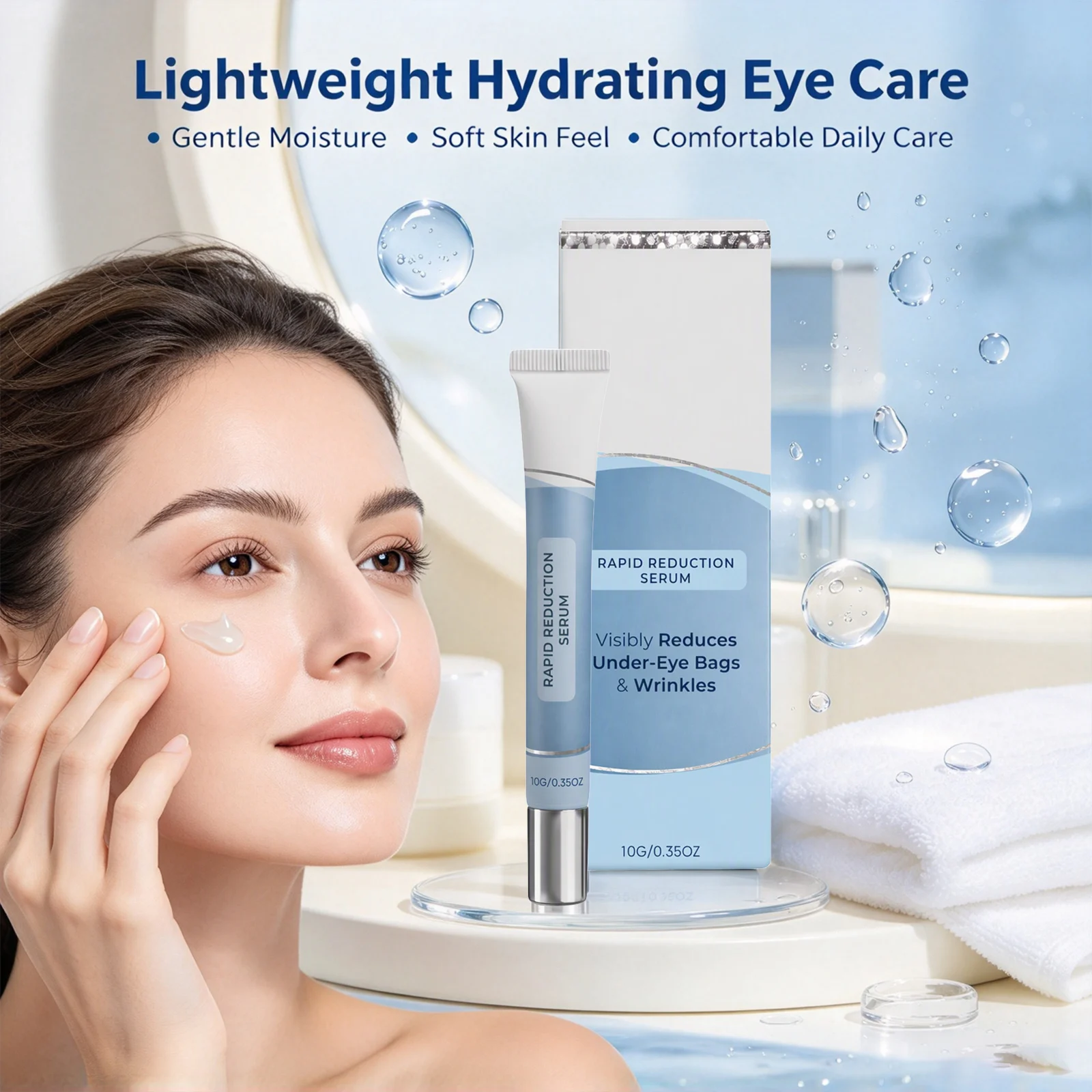 Lifting Firming Eye Hydrating Serum Reducing Dark Circles Fading Fine Lines Removing Eye Bags Instant Tightening Eye Care Serum