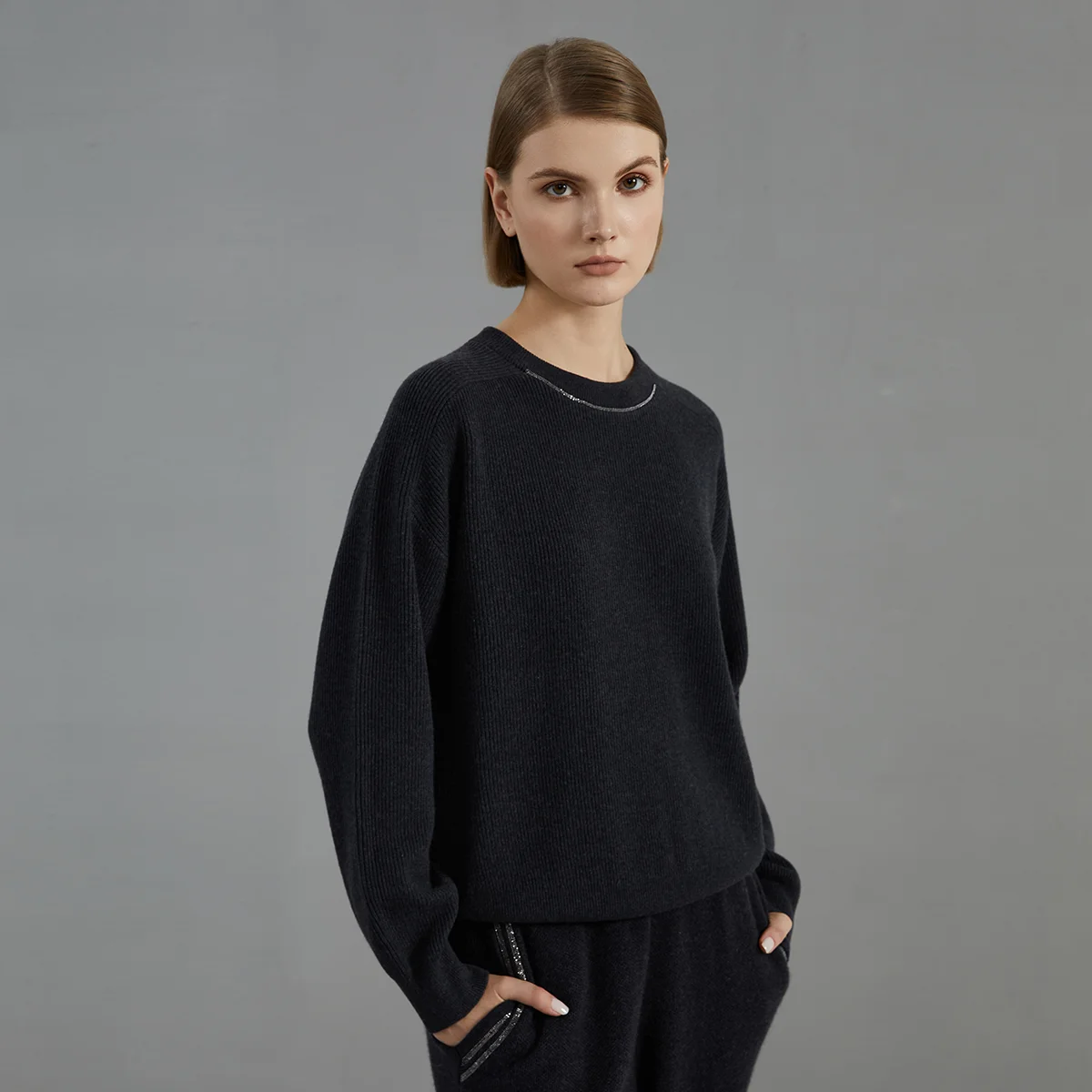BC734 Luxury Brand Women's Clothing Autumn Knitted Pullover Ladies 100% Merino Wool Sweaters