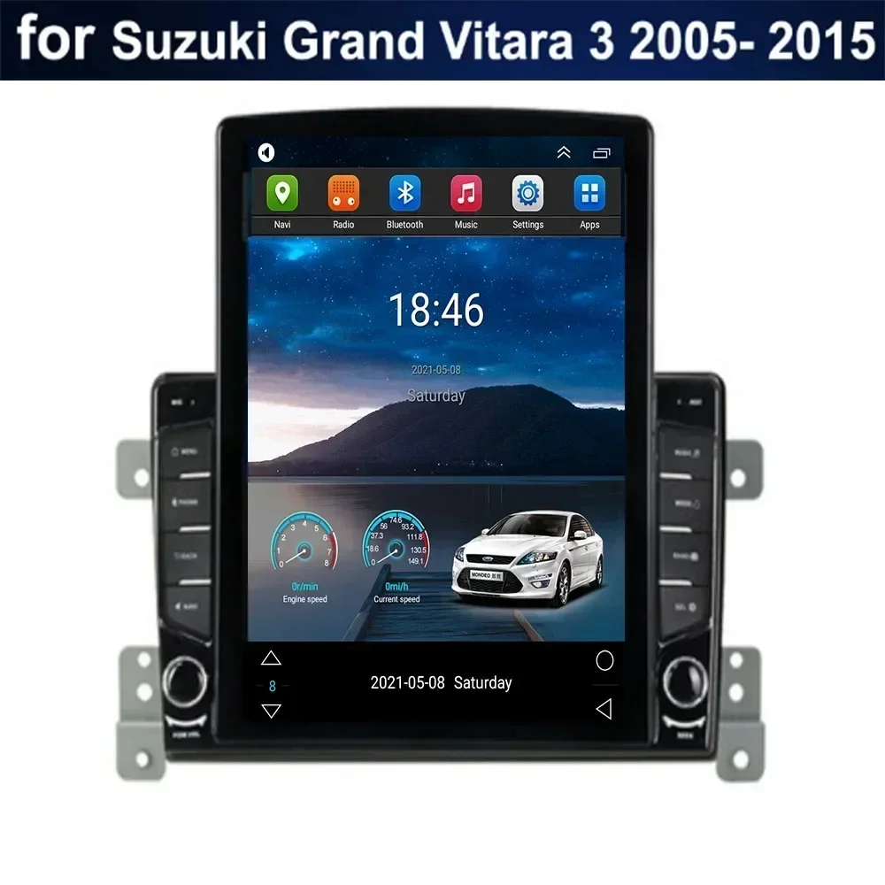 For Tesla Style 2 Din Android 13 Car Radio For Suzuki Grand Vitara 3 2005 - 2035 Multimedia Video Player GPS Stereo Carplay RDS