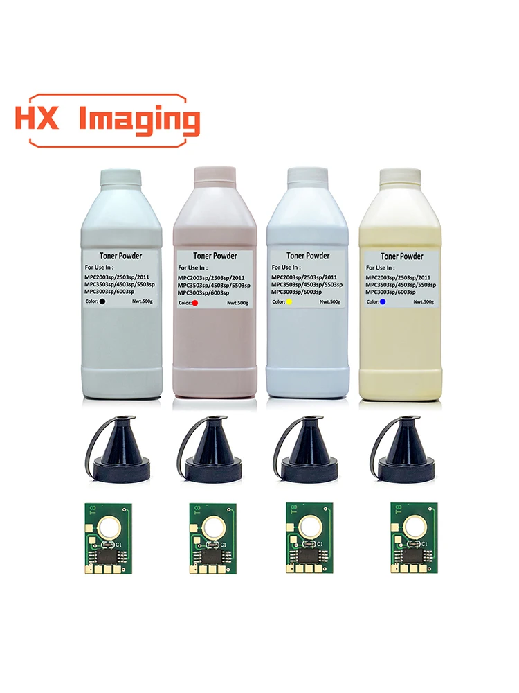 HX Imaging Refill Toner Powder For Ricoh MPC2003 C2503 C2011 C3003 C3503 C4503 C5503 C6003 500g/Bottle With Chip