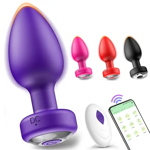 APP Butt Plug Anal Vibrator for Gay Remote Control Dildo Vibration Masturbation Adult Sex Toy for Couples Prostate Massager