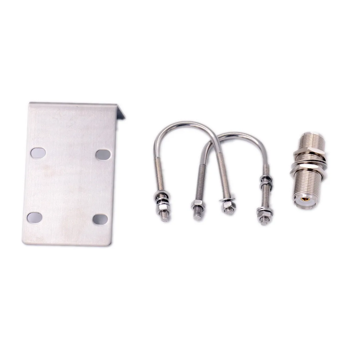 Mobile Antenna Pipe Mounting SO239 U Bolt Clamp Clip Screws Stainless Steel Universal Aerials Bracket Install Kit Accessory