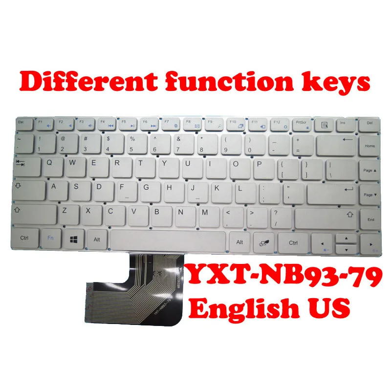 US Silver Original Keyboard For Teclast F6 PRO / Plus PRIDE-K2605 MB2903003 MB2903009 PRIDE-K3058 YXT-NB93-79 2904003 YXTNB93-58