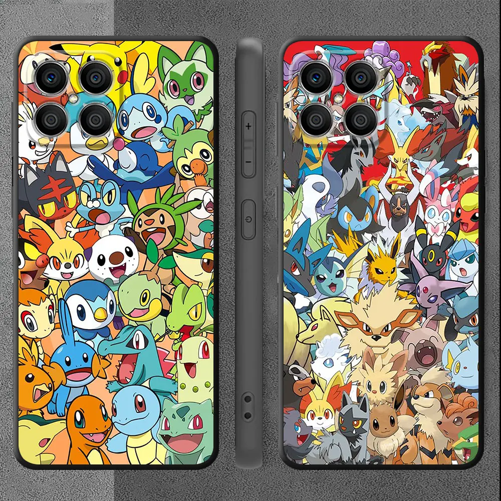 Case For Huawei Honor X8a X8 90 Lite X9a 8X 70 X7 Magic5 Pro X6 P30 P40 P20 P Smart Z Soft Phone Cover Pikachu Pokemon Cartoon