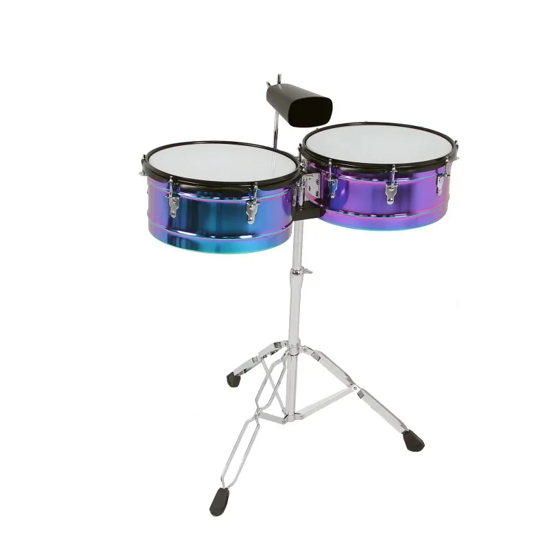 14 × 15 inch blue-purple bass cowbell with bell percussion accessories
