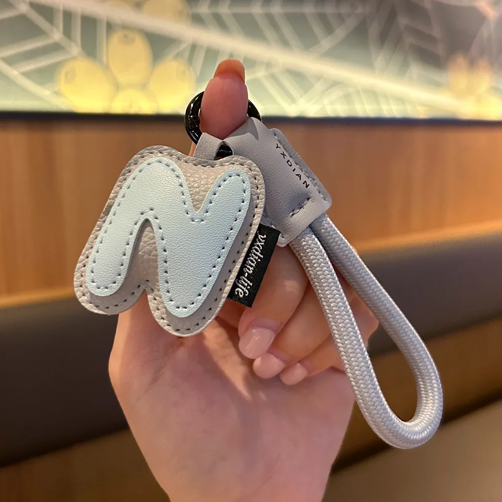 Mixed Color Pu Leather Letter Key Chains A-Z Initial Alphabet