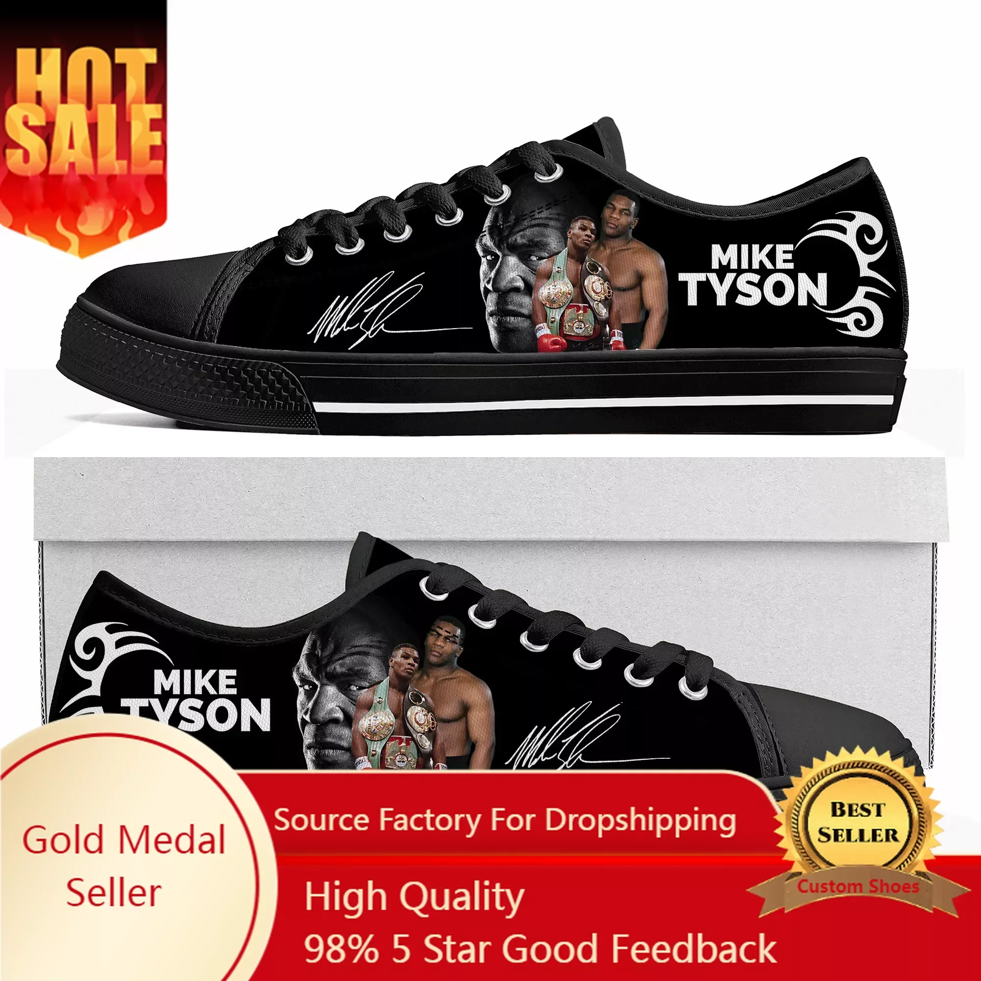 I-Iron M-ike T-Tyson B-Boxing C-Champion Low Top Sneakers Mens Womens Canvas Sneaker Casual Custom Made Shoes Customize DIY Shoe