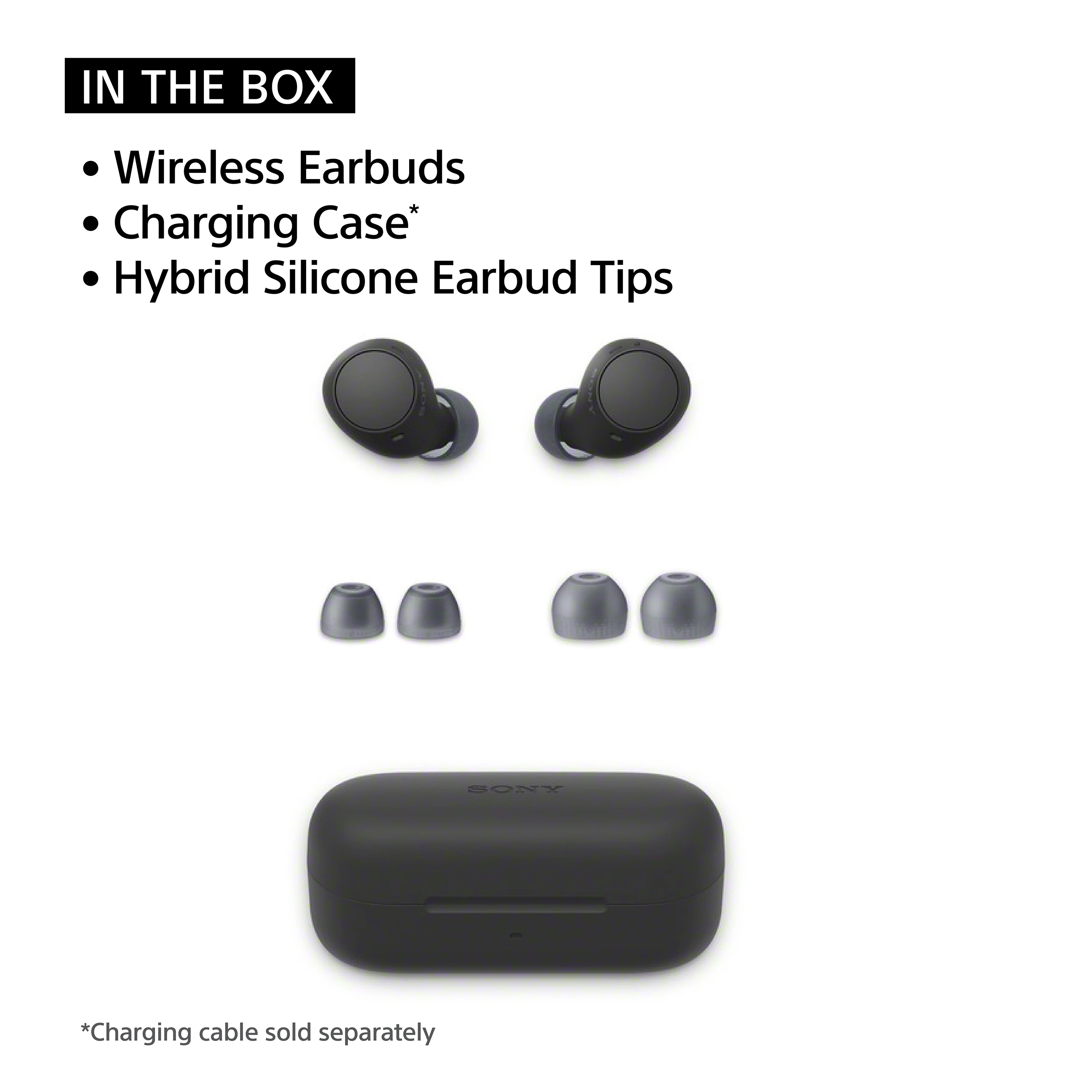 100% Original Sony WF-C510 C510 Wireless In-Ear Headphones with Charging Case, Built-In Mic, Bluetooth, Up to 11Hours Battery