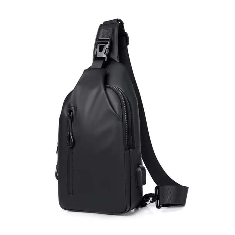 

Многофункциональная нагрудная сумка, мужская сумка через плечо с USB-портом для зарядки и регулируемым плечевым ремнем, подходит для ежедневных поездок на работу