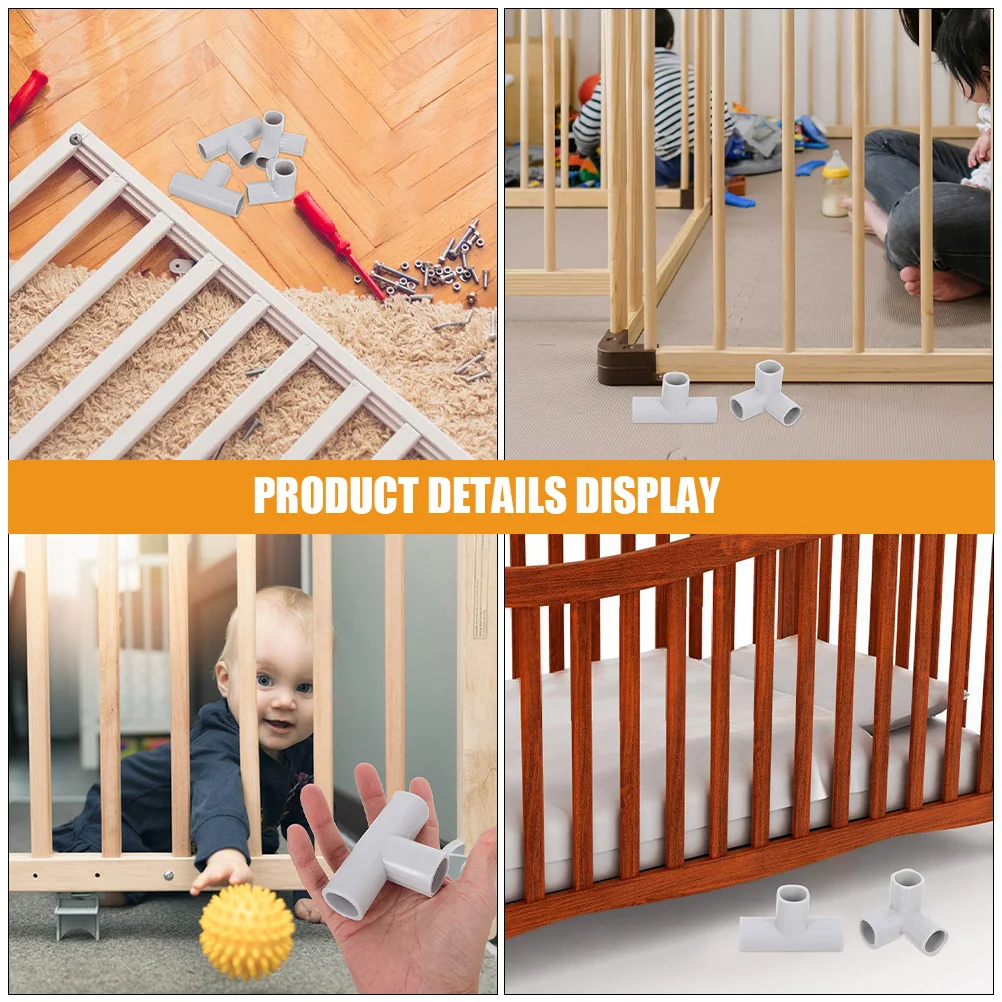 12 Pcs Guardrail Connectors Sturdy Baby Playpen Accessories Easy Installation Multifunctional Design Playpen Replacement Parts