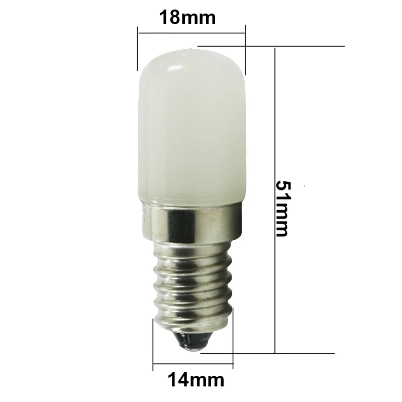 Bombilla Led Candle Light E14 T18 2W Frosted Shell Low Voltage Lamp 5V 12v 24v 48v 60v 110v 220v Mini Home Bulb 12 24 Volt