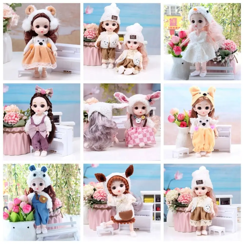 DIY Toy with Clothes BJD Dolls Movable Joints 3D Eye Simulated Eye Hinge Doll Cute VINYL Removable Joints Doll Children Toys