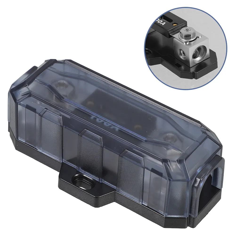 

2pcs Anl Holder 100A Heavy-Duty Car Audio Block Zinc Alloy Durable Short Circuit Protection Easy Install Automotive Holder For