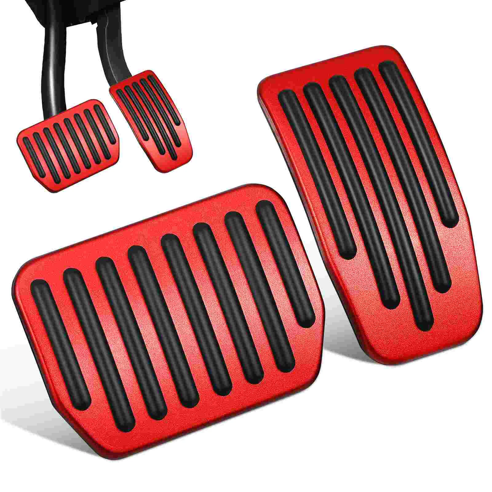 

2 Pcs Brake Pedal Automotive Car Covers Pad Accessories Stainless Steel Foot Replacement For