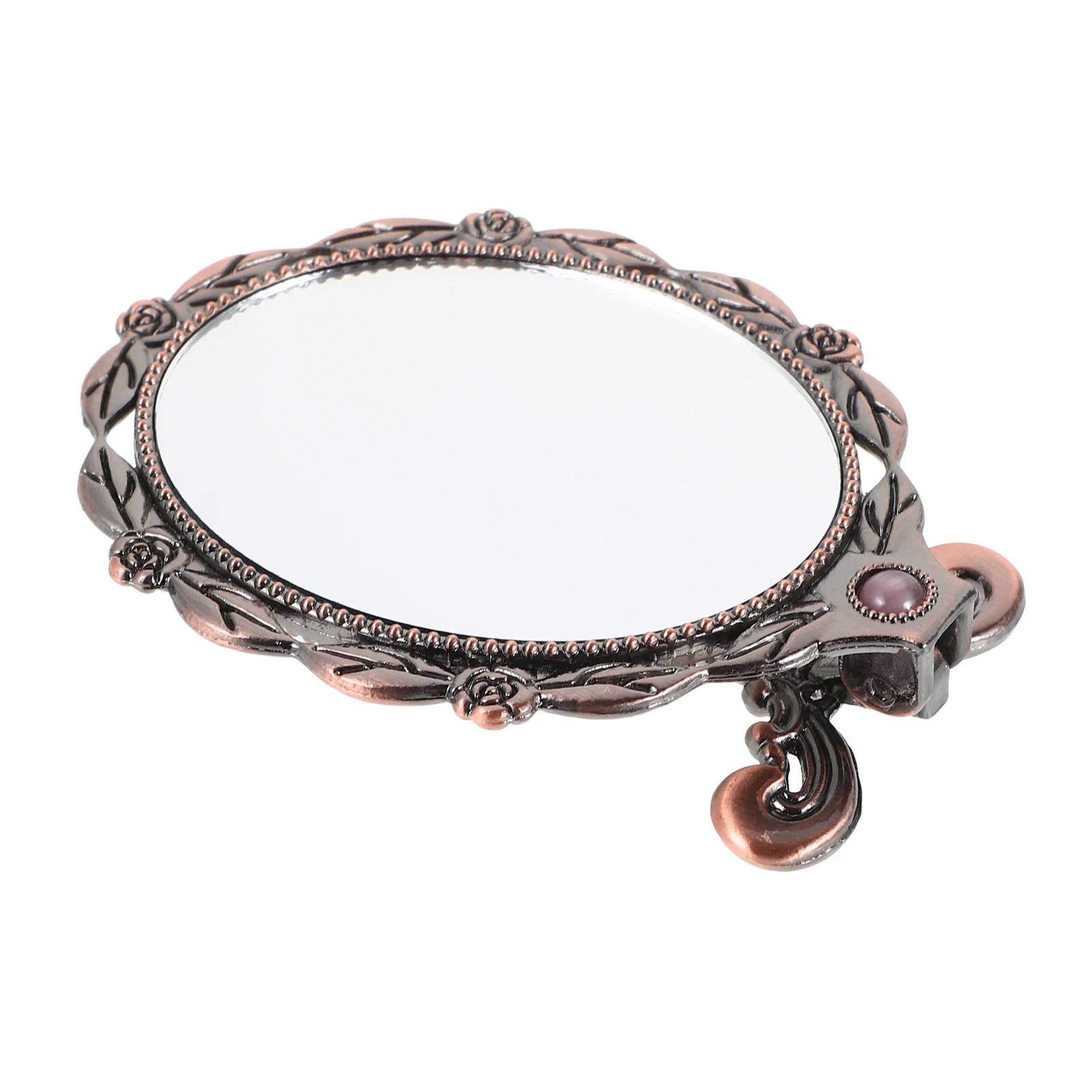 

Retro H Vintage Foldable Vanity Metal H held Retro H held Flip Portable Travel Makeup Accessories Hairstyling